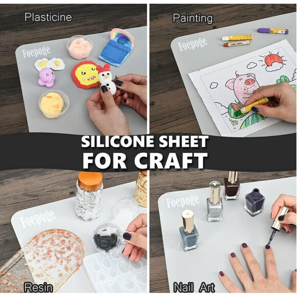 31.5" X 23.6" Extra Large Silicone Mat for Resin Casting, Crafts and Epoxy, Nons - Picture 6 of 6